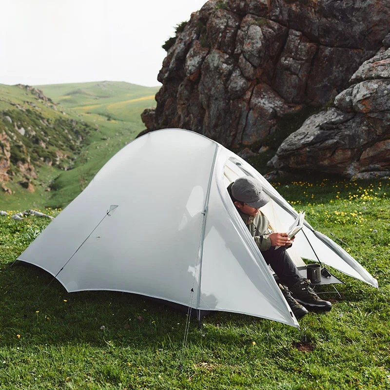 Naturehike Cloud Up Outdoor Camping Tent Ultralight 2 Persoons 15D Silicagel Dubbellaags Rugzak Tent Wandelen Met Gratis Mat - afbeelding 2