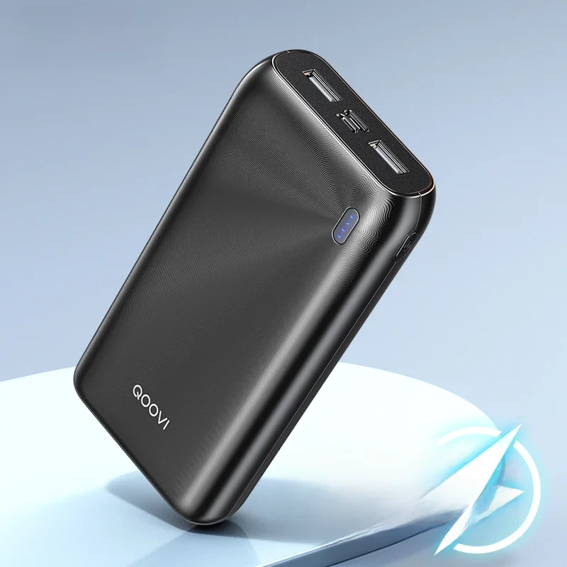 QOOVI 20000mAh Power Bank Ultracienka przenośna ładowarka do iPhone'a 15 Xiaomi Samsung Huawei Zewnętrzna bateria 10000 mAh PowerBank — zdjęcie produktu 7