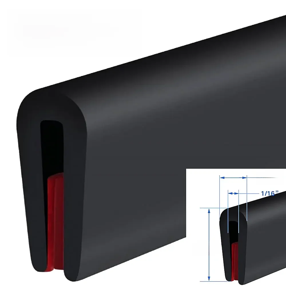 Bande de protection de bord de porte de voiture, 300cm, garniture en caoutchouc en forme de U, joint Anti-huile, bouclier de bord, style de voiture