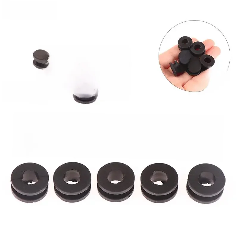 Couvercle latéral de moto noir, œillets en caoutchouc, joint, accessoires de carénages, 10 pièces, ensemble