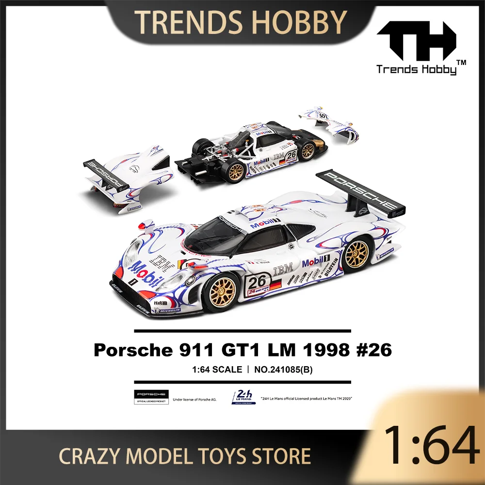

Тенденции Хобби 1:64 Porsche 911 GT1 LM 1998г. # 26. Литая под давлением модель автомобиля из сплава премиум-класса, игрушка, коллекционный дисплей, подарок