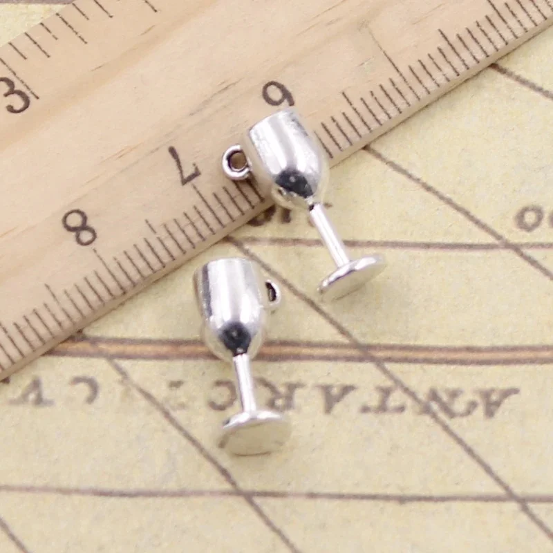 20 sztuk Charms kieliszki do wina 15x6x6mm tybetański srebrny kolor zawieszki antyczne tworzenia biżuterii DIY Handmade Craft — zdjęcie 2