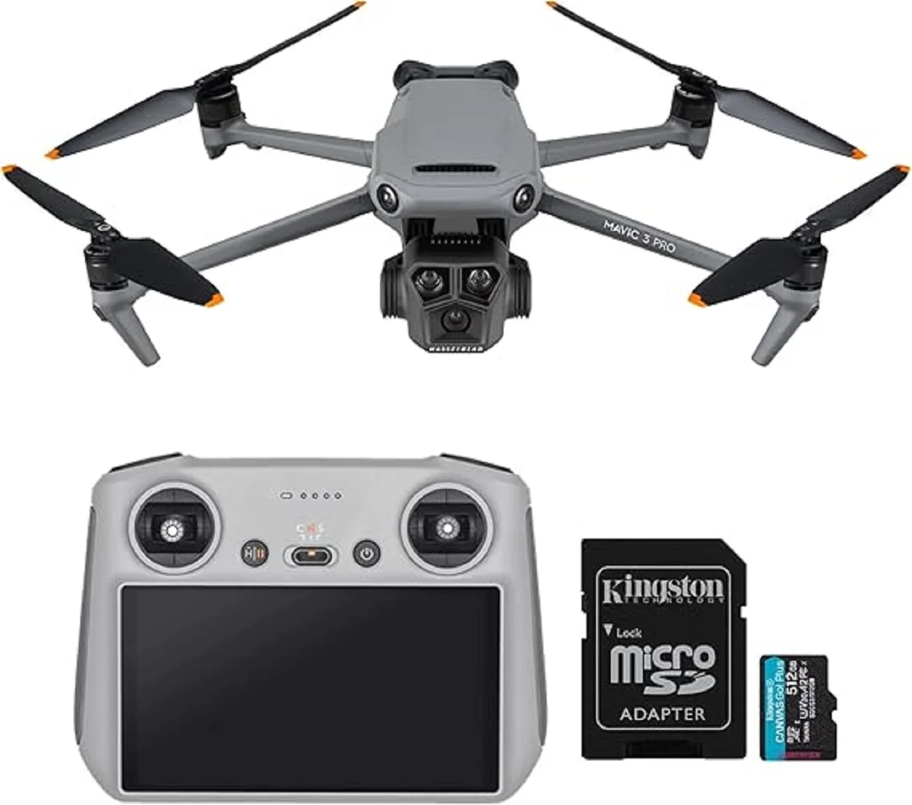 SUPER DEAL!!!... )))@ DJI Mavic 3Pro cameradrohne met RC-afstandsbediening en 512 GB MicroSD-kaartdrone met 4/3 CMOS Hasselblad