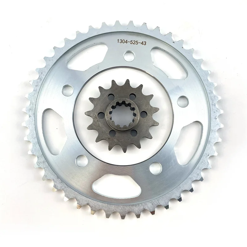 525-15T 43T Motorcycle Front Rear Sprocket For Honda CB600 F S F2 Hornet CBF600 N S Cowl ABS CBR600 F3 SE FV FW CB CBR CBF 600