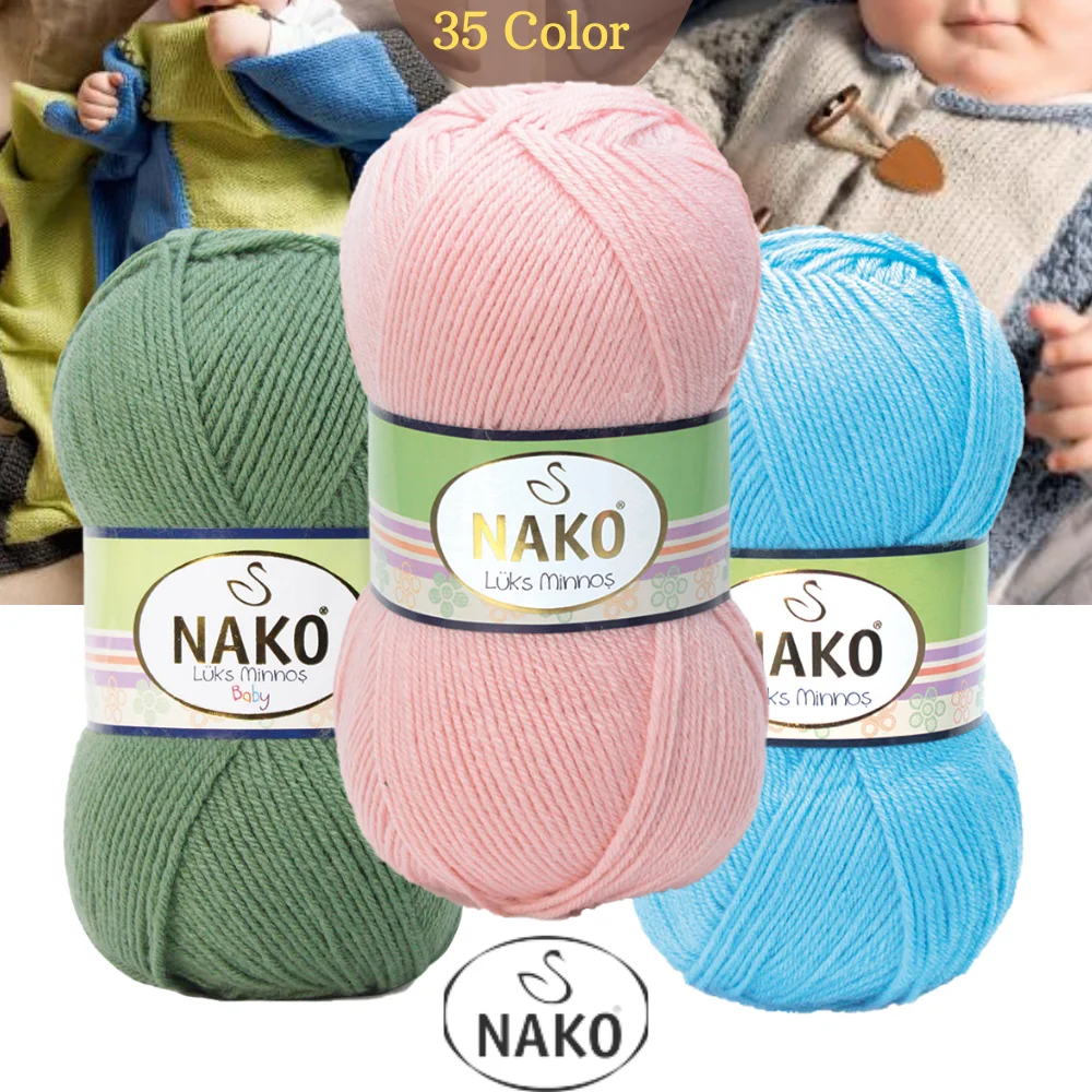 Nako Luxury Minnoş Polyamide Hand Knitting Yarn, 100 Grams Of 336 Meters, 35 Color, Premium Acrylic, Yarn, Cardigan, Sweater, Scarf, Beret, Booties, Baby Room Textile, Summer, Spring, Winter, Autumn - MADE IN TURKEY