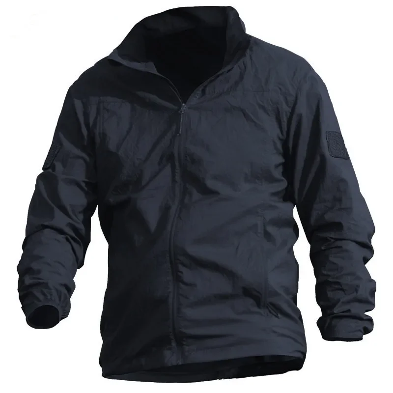 Outdoor Tactical skórzany płaszcz kurtka wodoodporna SoftShell polowanie wiatrówka płaszcz turystyka deszcz Camping odzież wędkarska mężczyźni i kobiety — zdjęcie 2