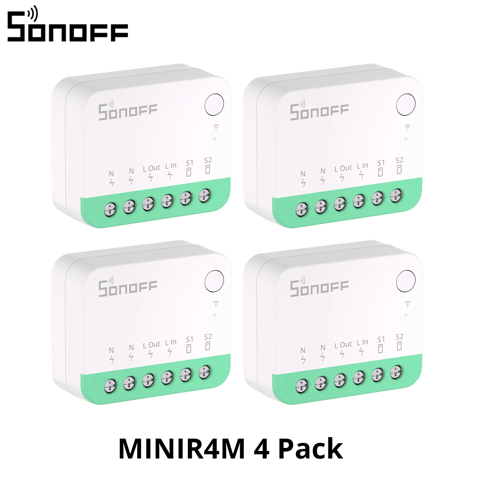 SONOFF MINIR4M MINI Extreme WLAN Smart Schalter Unterputz Matter kompatibel ESP32 Chip Relais-Trennung mit Alexa & Google Home