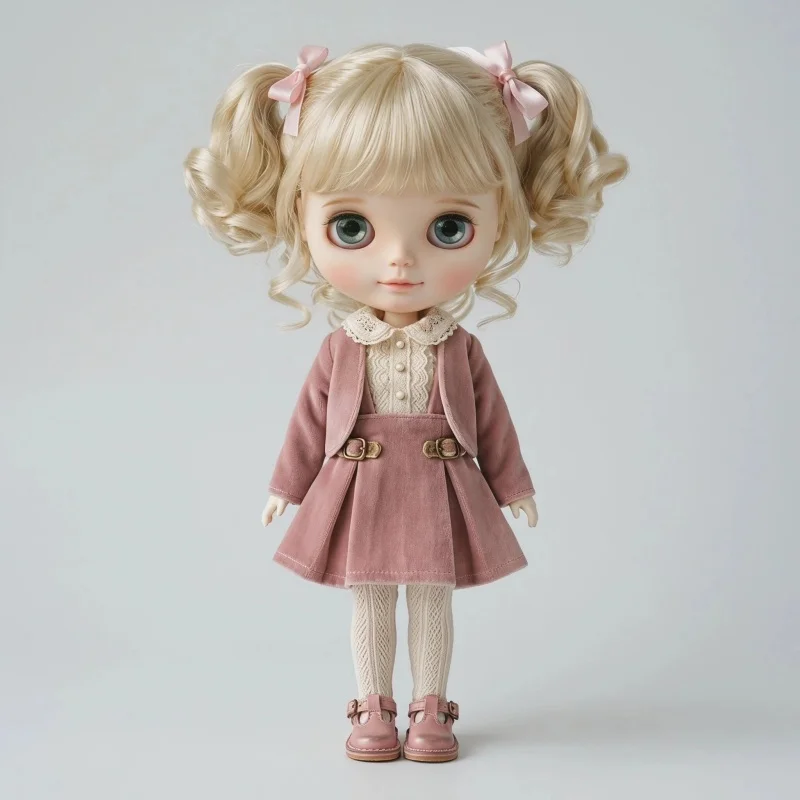 

JD011 1/8 1/6 1/4 1/3 Curly BJD Synthetic Mohair Wig From Size 3-4inch to 9-10Inch Doll Hair OB11 YOSD MSD SD Blythe Accessories