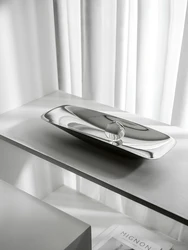 Luxury Stainless Steel Fruit Plate, Hollow Creative Large Bowl, Minimalist Dishes for Kitchen, Home Decoration, Restaurant