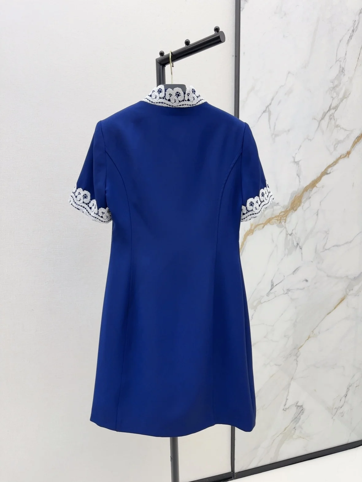 

High quality spring and summer women's standing collar lace dress SU267