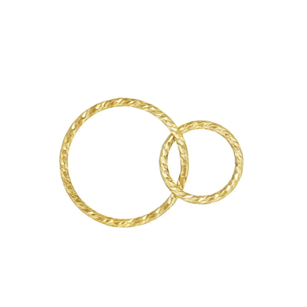 

2 Sets 14K Gold Filled Sparkle Interlocking Ring Overlap Connector Closed Jump Ring Wire 1mm