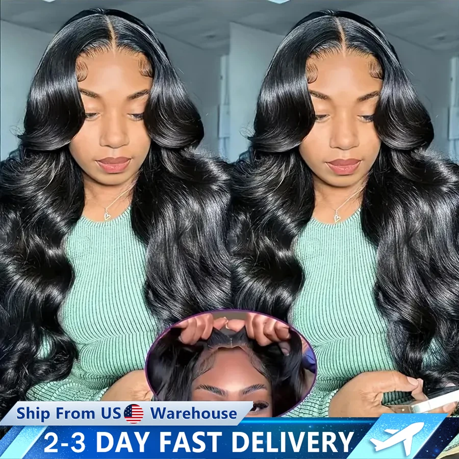 13x6 13x4 Body Wave Human Hair Lace Frontal Wig 4x4 5x5 6x4 Glueless Lace Closure Wigs For Women Pre Plucked Cheap Hair 180%