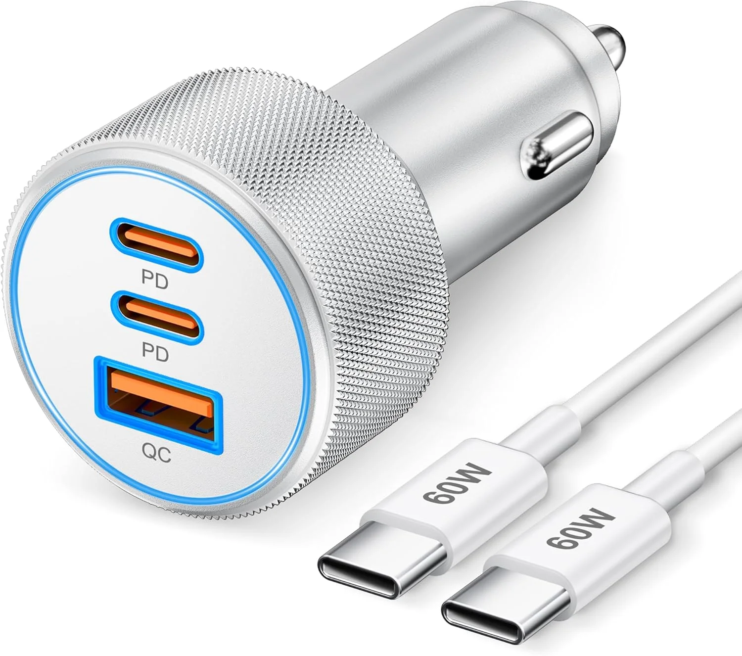 

Автомобильное зарядное устройство USB-C 67 Вт с 3 портами для сверхбыстрой зарядки iPhone 17/Air/16/16e/15 Pro Max, Samsung Galaxy S25 S24 S23, Pixel, Android