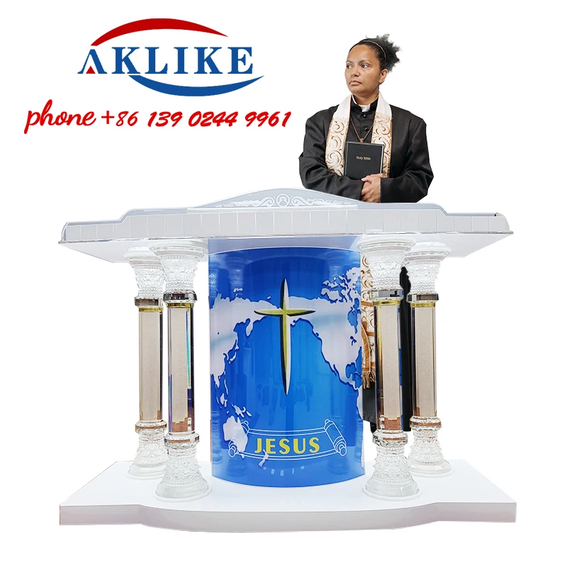 Commercial Reception Lectern Priest Sanctuary Rostrum Church Furniture Pulpit Crystal Acrylic Podium Free Shipping Laptop Desk