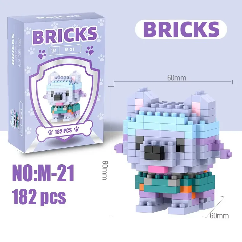 Mini Desktop Building Blocks 6cm High Halloween Christmas Anime Cartoon Kawaii Particle Assembly Toys Room Decoration Ornaments view 5