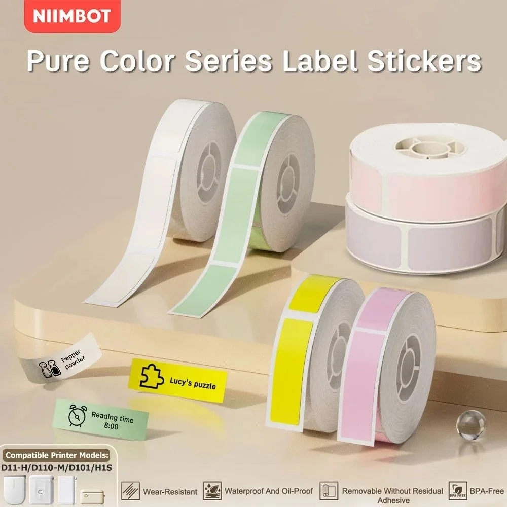 

Niimbot D101 D11 D110 Color Sticker Thermal Label Tag Waterproof Anti-Oil For Mini Portable Printer for mobile