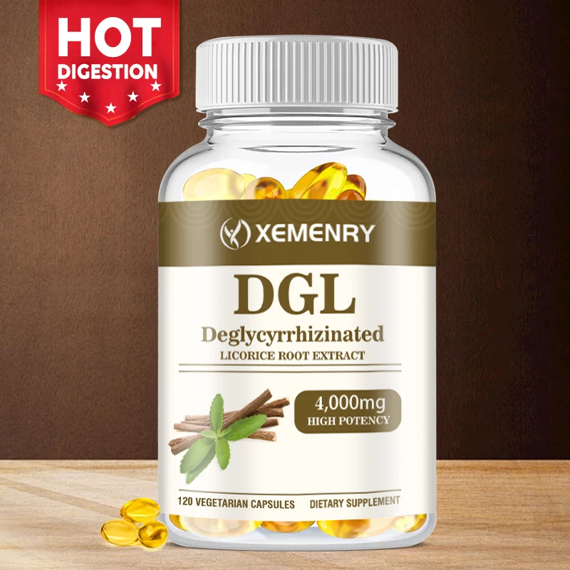 DGL Deglycyrrhizinated Licorice Extract Supplement - Colon Cleanse, Bloating Relief - 120 Capsules