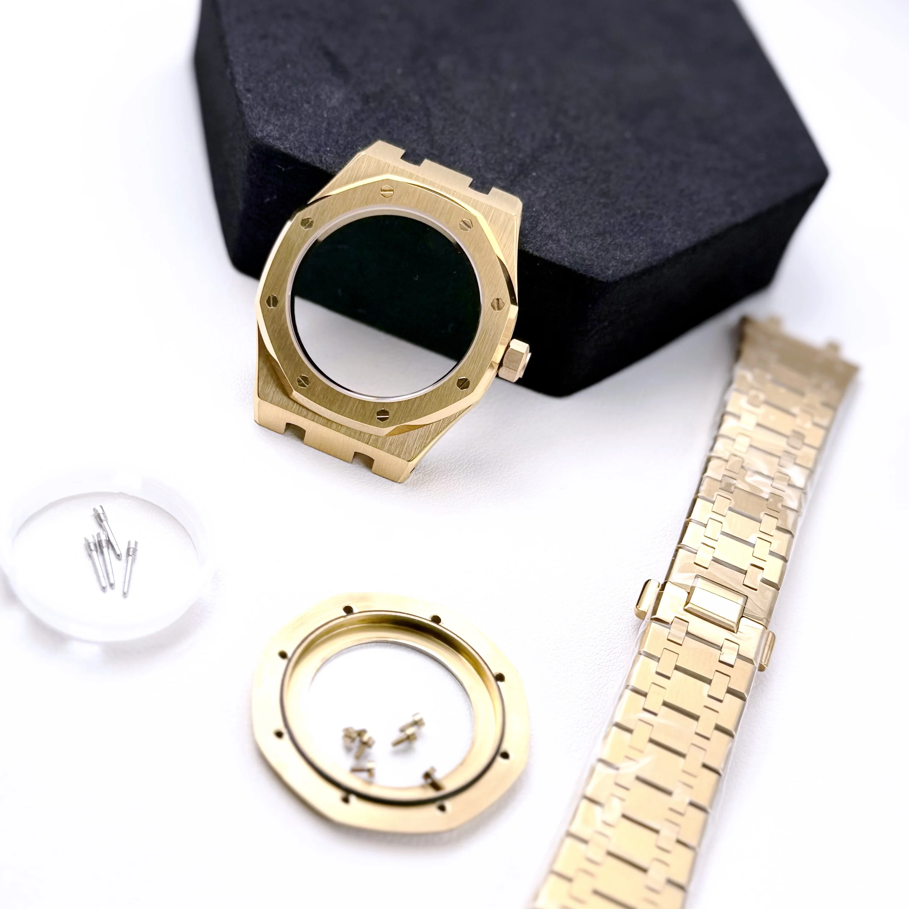 

Корпус часов NH35 41 мм, черное золото, серебро, циферблат 31,8 мм, NH35 NH36, механизм AP, королевский дуб, водонепроницаемый сапфировый комплект аксессуаров для часов