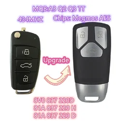 CN008077 Upgrade Flip Key To Smart Remote FCC 8V0837220D 81A837220H To 8S0959754FJ for Audi A3 Q2 Q3 434MHZ MQB Chip KEYLESS GO