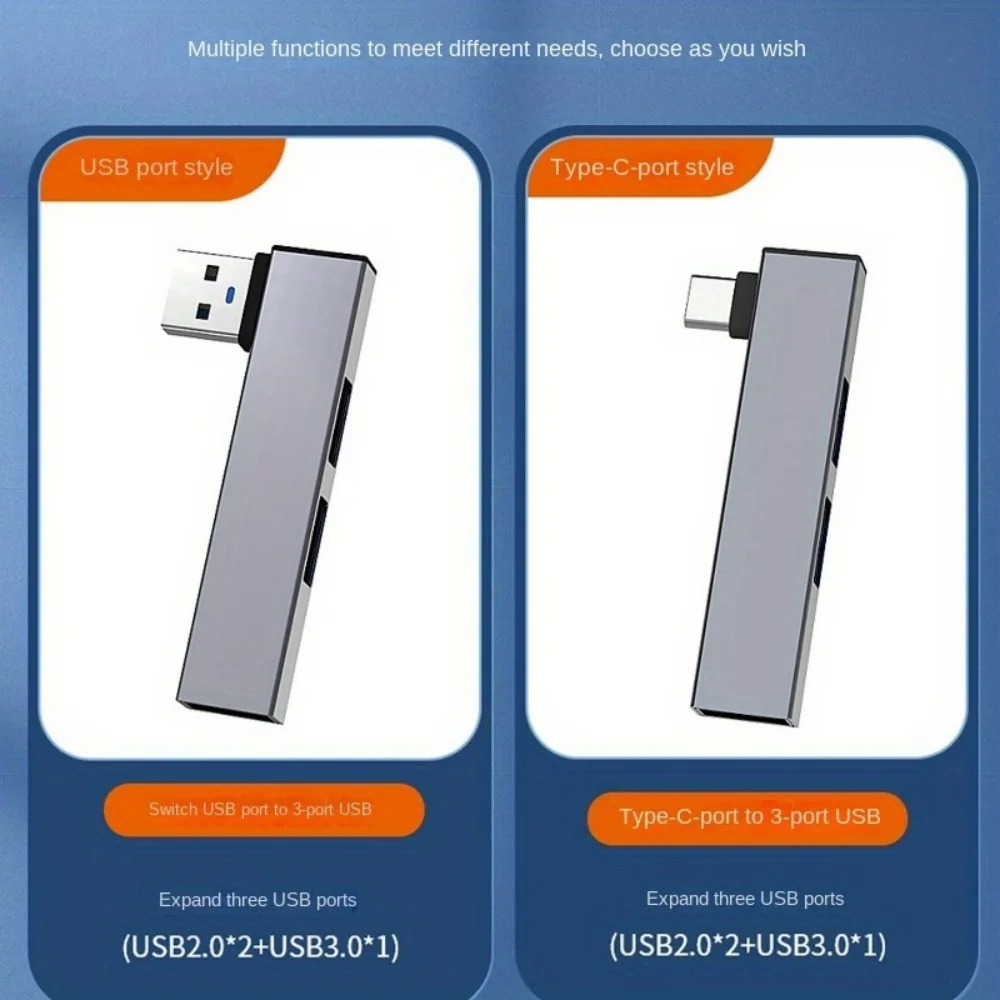 محطة إرساء محمولة ، USB من النوع C ، إلى 3 USB ، سرعات Gbps ، موزع متعدد المنافذ للكمبيوتر الشخصي ، كمبيوتر محمول ، 3 في 1