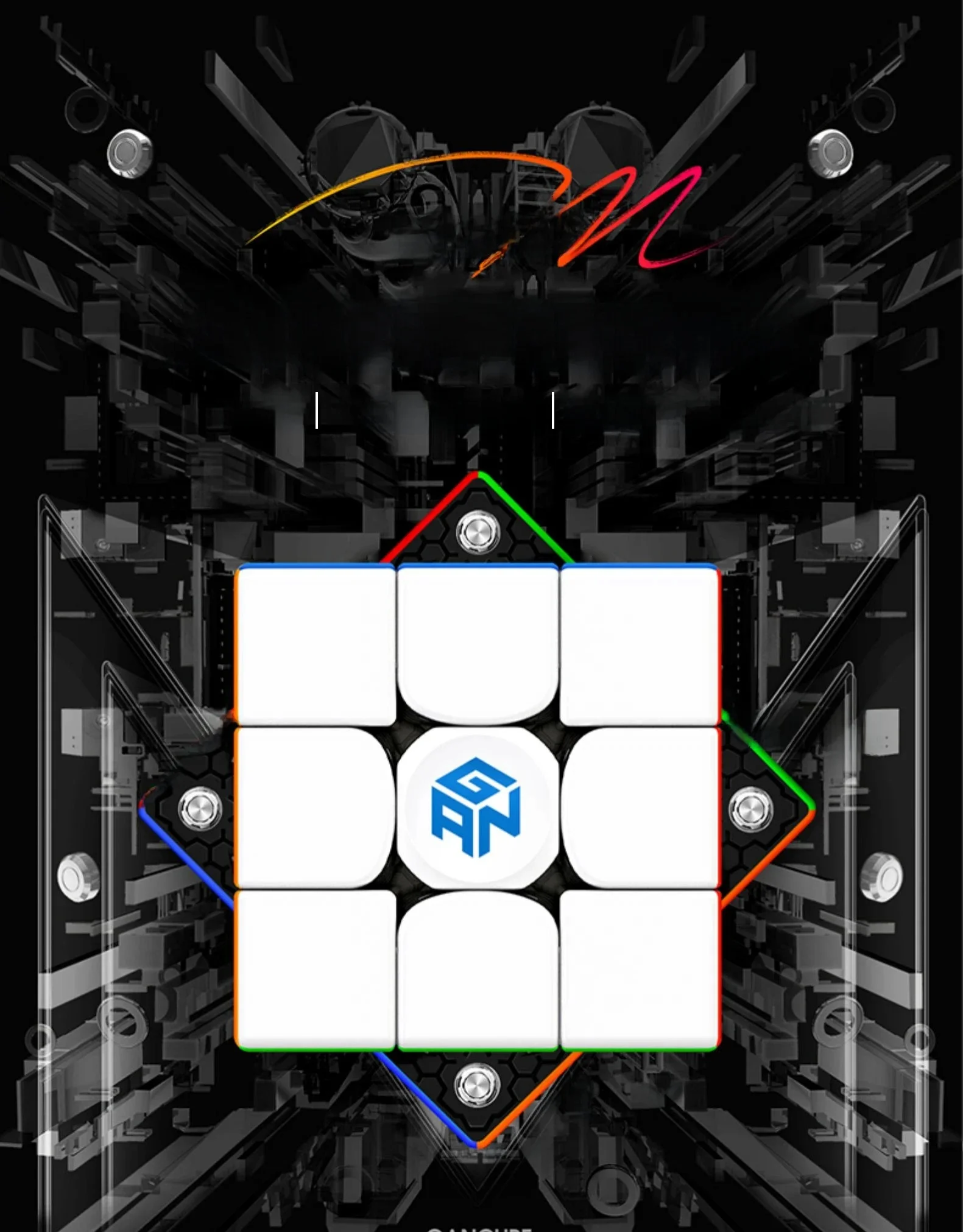 GAN 356 M 3x3x3 Cube de vitesse magique magnétique sans autocollant Gan 356 M jouets Fidget professionnels GAN 356 M Lite Cubo Magico Puzzle