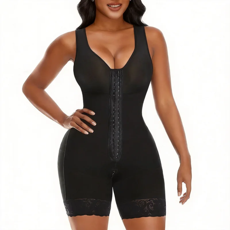 플러스 사이즈 여성용 풀 바디 쉐이퍼 바디수트, 앞면 - Shapewear Bodysuit Firm 리뷰 및 가격