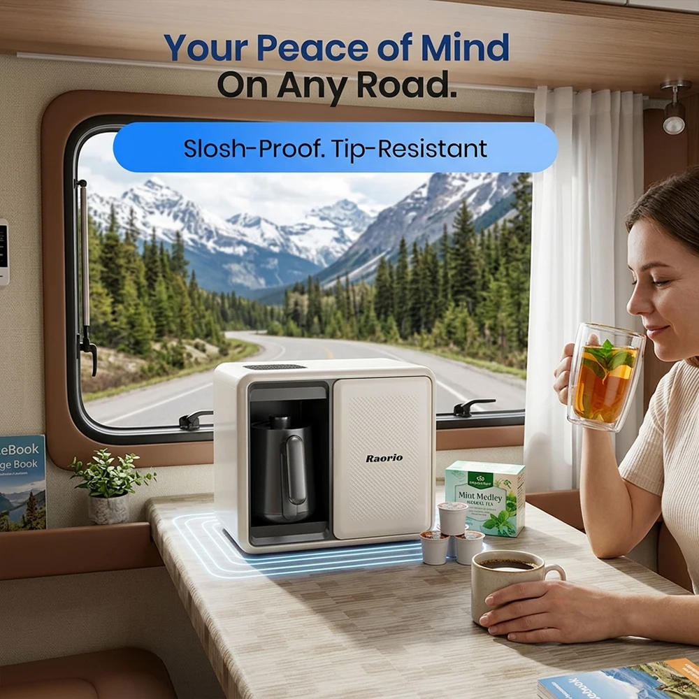 

Vacation Portable Water Drinking Portable RO 5 Stage Water Purifier&Heat Kettle Camping UV Filter Clean Water&Pour Over Coffee