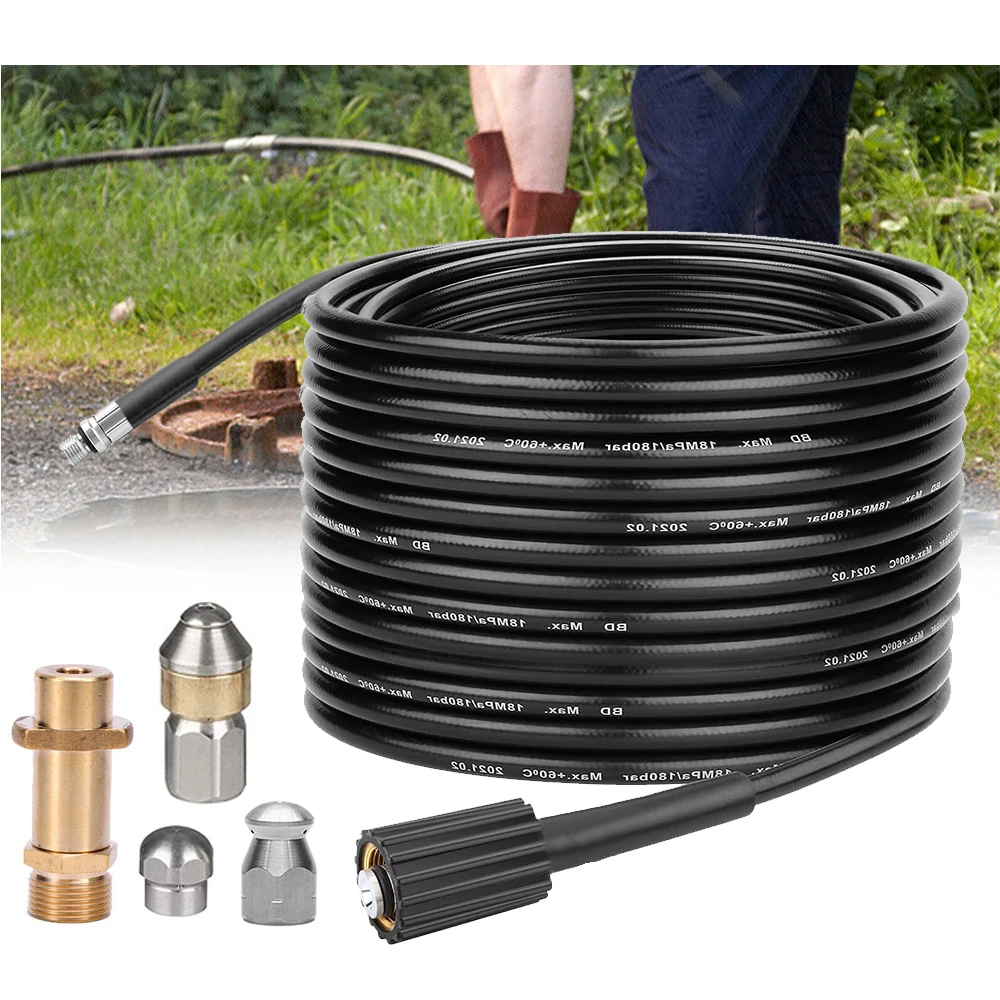 Nettoyeur haute pression 15/20/30M Connexion rapide Nettoyeur haute pression M22 Nettoyeur de canal Roue pour Kärcher Kränzle