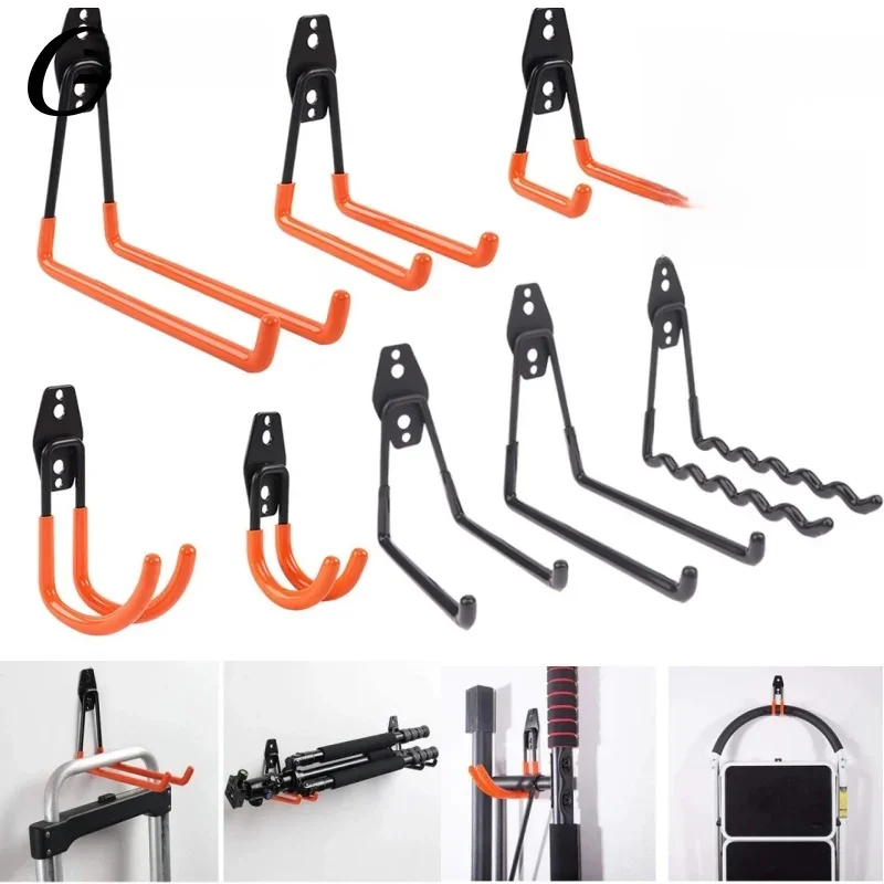 AliExpress GCDHome 6 Size Heavy Duty Metal Hook Garage Organizer Wall Mount Anti-slip Bicycle Hanger Hooks Storage Hook For Ladders Garden Tool