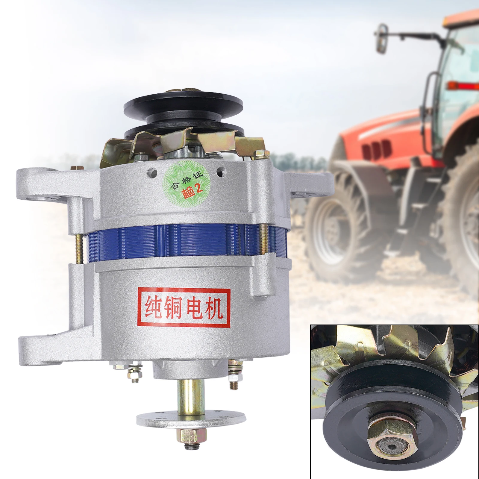 

Генератор постоянных магнитов 1200 Вт, 4500 об/мин, 12 В-14 В для сельскохозяйственных транспортных средств, безвозвратный двигатель из чистой меди с регулятором напряжения