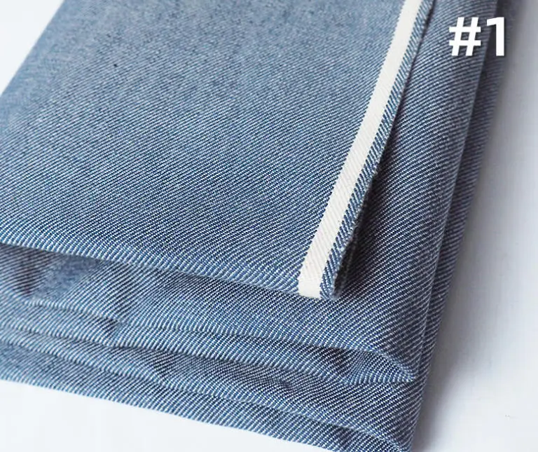 

13.5 oz Salvedge Light Blue Raw Denim Material By Yard Double-sided Twill Selvedge Denim Fabric WingFly Textile Custom W287929