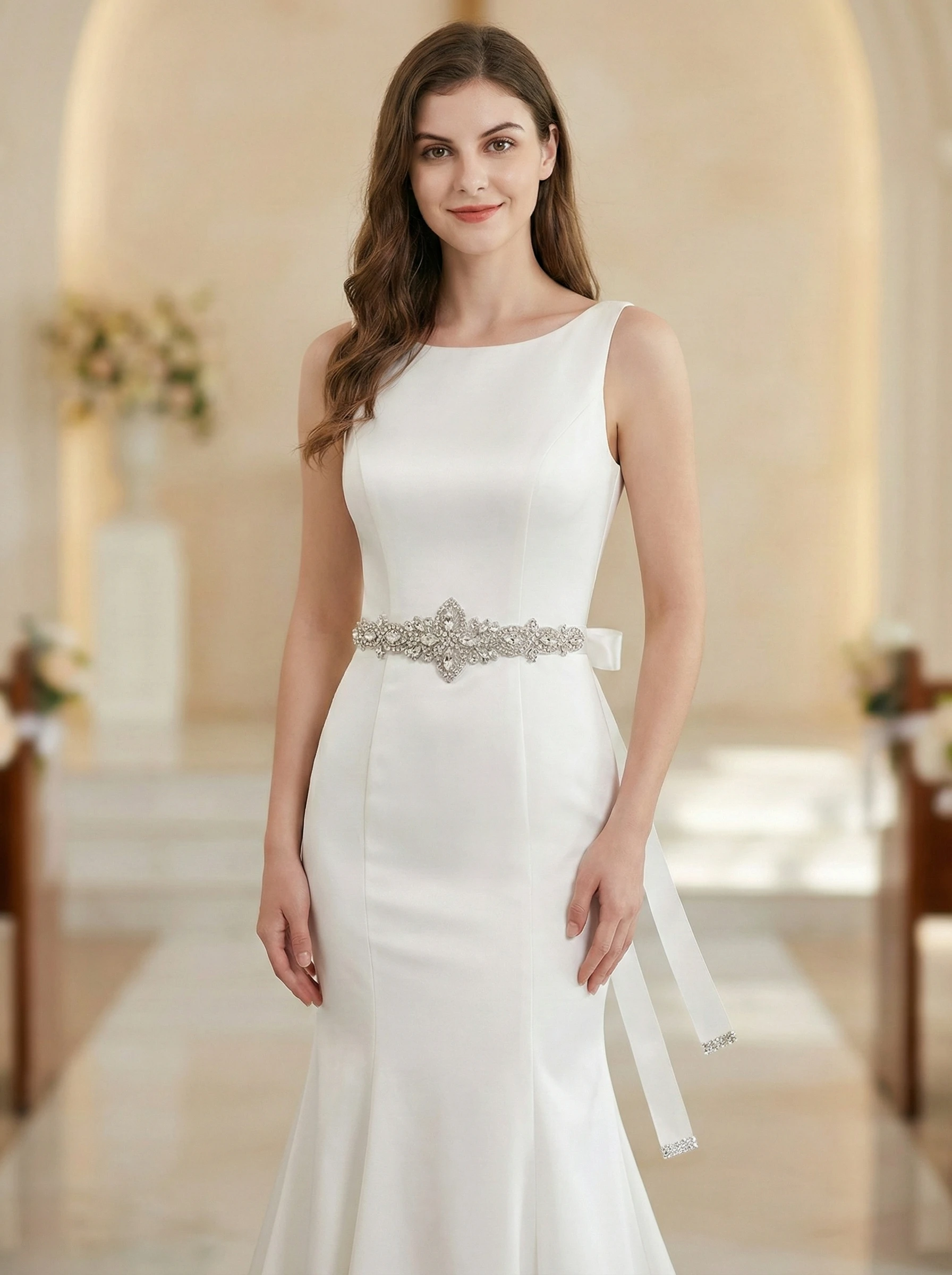Neuer Trend Strass-Gürtel für Damen Luxuriöser Voll-Strass Glänzender Taillengürtel Braut Hochzeit Party Kleid Gürtelkette als Geschenk – Detail 2