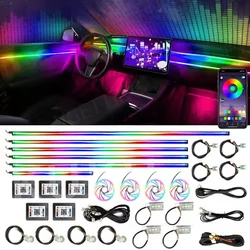 22 In 1 Car Ambient Lights RGB 64 Colors LED Interior For BMW F10 F11 F20 F30 G01 G02 G05 E36 E39 E60 E87 E90 E91 E92 X3 X4 X5