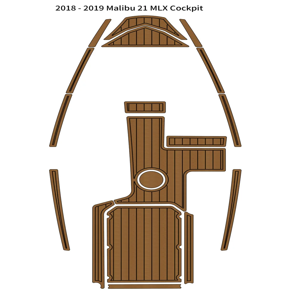 2018-2019 Malibu 21 MLX Cockpit Non-Skid Marine Flooring EVA Faux Teak Decking Floor Marine Mat SeaDeck eva boat flooring