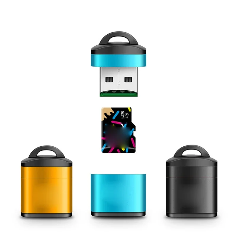 Mini High Speed USB 2.0 czytnik kart TF karta pamięci Micro SD przejściówka do komputera stacjonarnego Laptop notebooki kaseta Micro SD USB — zdjęcie 2