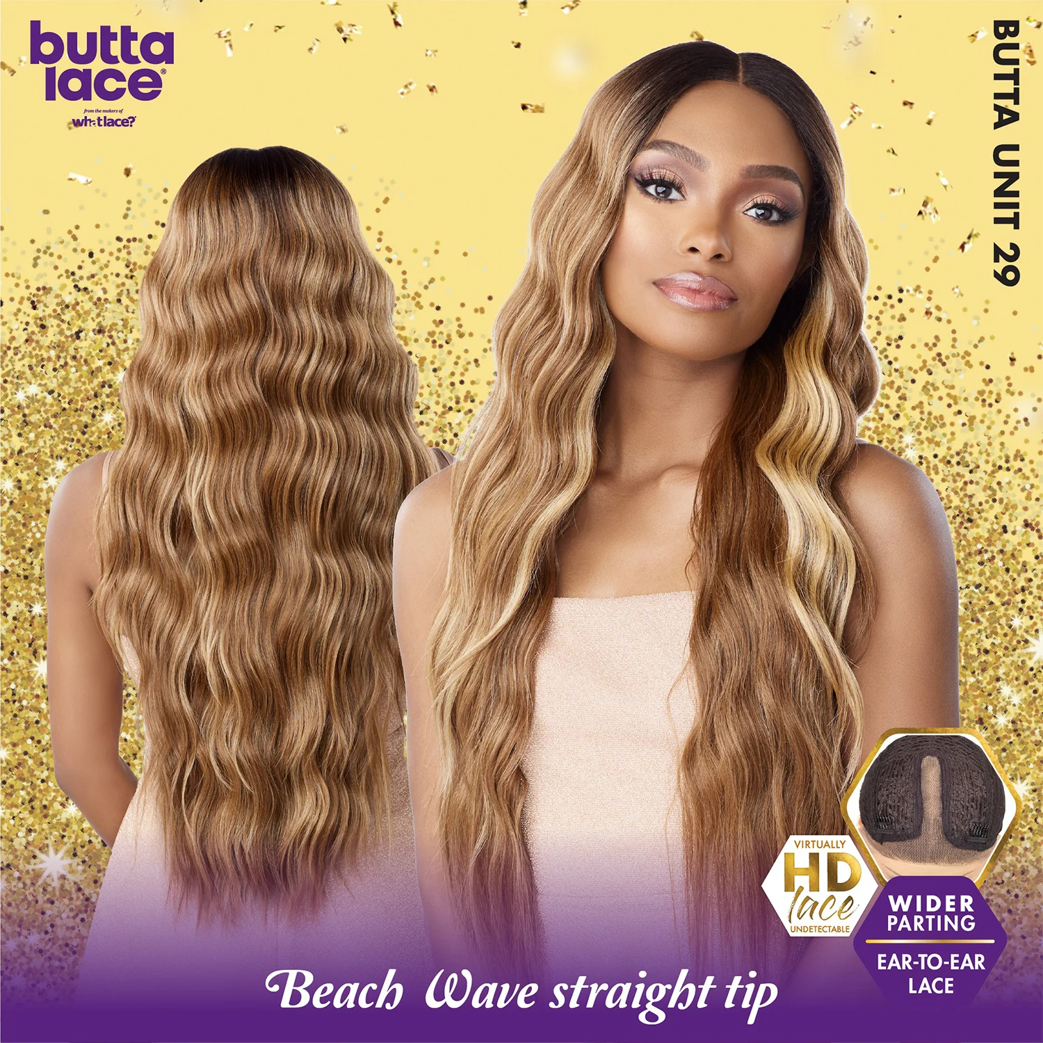 شعر مستعار بدانتيل أمامي عالي الدقة ، شعر مستعار بدانتيل أمامي ، طويل ، منتوف مسبقًا ، مظهر طبيعي ، آمن للحرارة ، وحدة 29