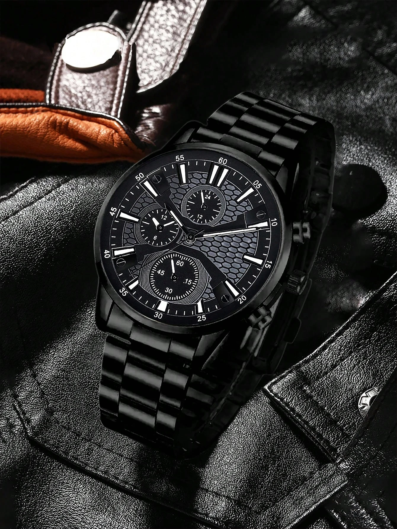 5-Piece Set of Men's Fashion Watches with Pendant Accessories and Ballpoint Pen Set, Perfect for Business or Casual Wear, Ideal Gift Choice
