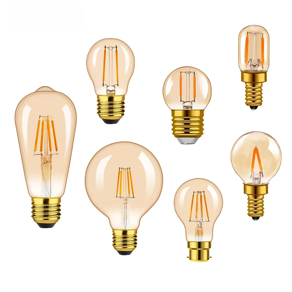 E27 E14 12V DC12V LED-Glühbirnen G95 G45 ST58 A19 T22 G40 Warmweiß Vintage Edison LED Dekorative Glühbirnen für Wohnmobil-Beleuchtung
