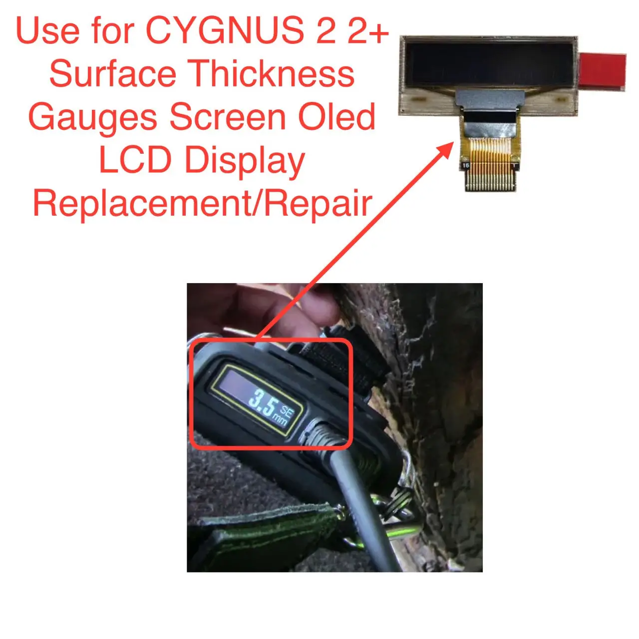 New 3121175042 Cygnus 2 2+ Surface Thickness Gauges Screen LCD OLED display Repair Parts