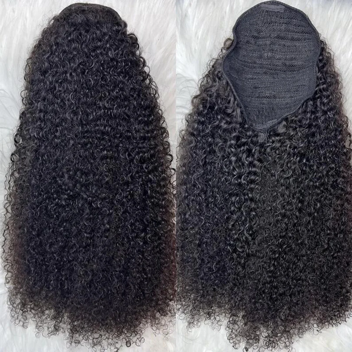 3c Afro Curly Drawstring Ponytail Extension. High Density Ponytail Wig.human hair ponytail hair extensions