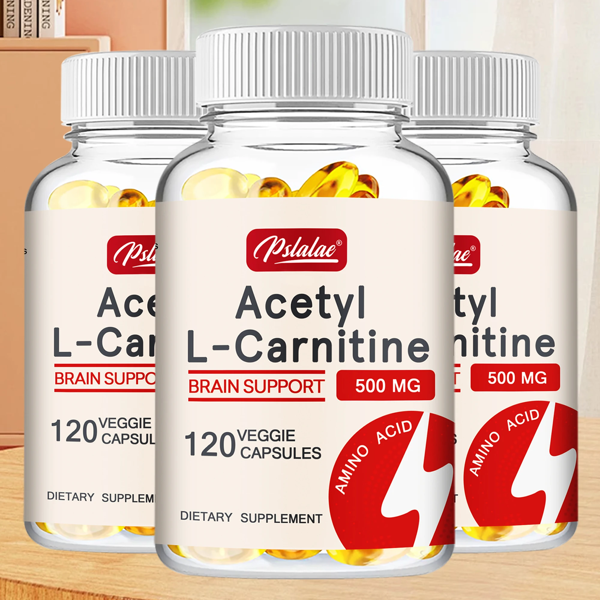 Acetyl-L-Carnitine Capsules - Nootropic Brain Supplement - Supports Energy Production and Metabolism - 120 Capsules