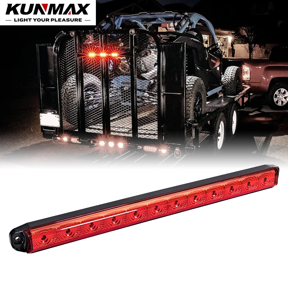 1PC Trailer Tail Light Bar Stop Turn Assembly 12 LED Waterproof Flowing Brake Taillight For Sealed Trailer Truck RV UTV ATV