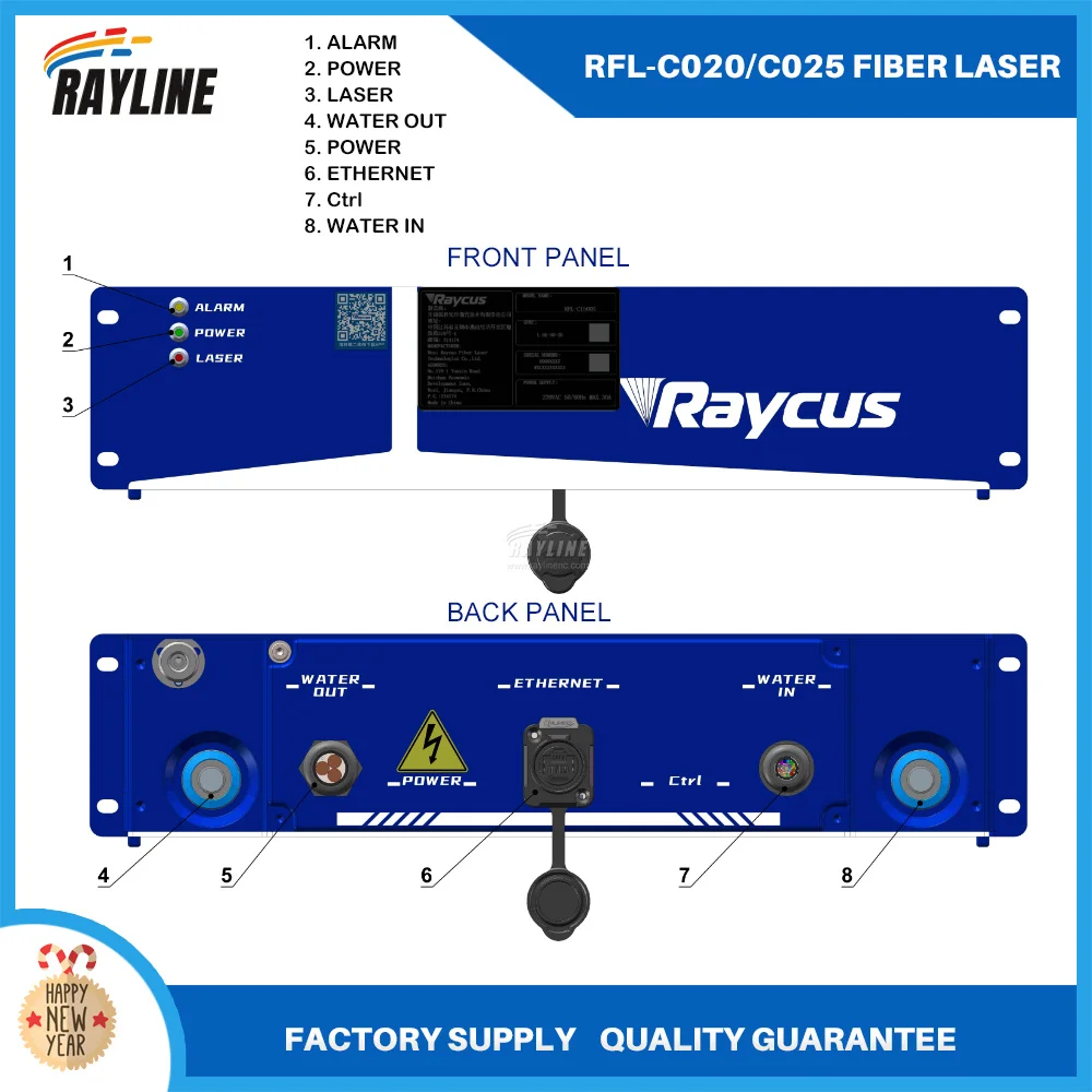 Raycus Fiber Laser Cutting Source New Version 1500W RFL-C020 Single Module CW Laser Cutting Source Replace Old model RFL-C1500