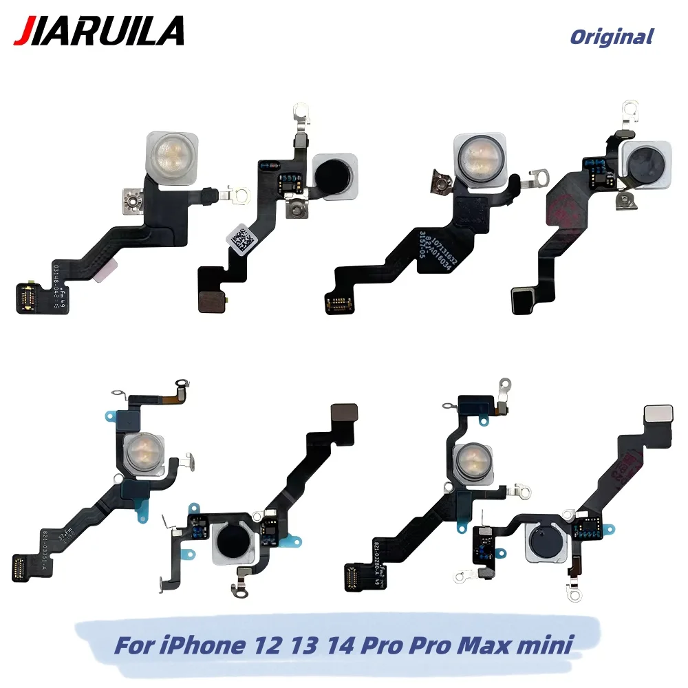 LED Flash Light Sensor Flex Cable For iPhone 12 13 14 Pro Max mini Replacement Proximity Distance Ambient Repair Parts