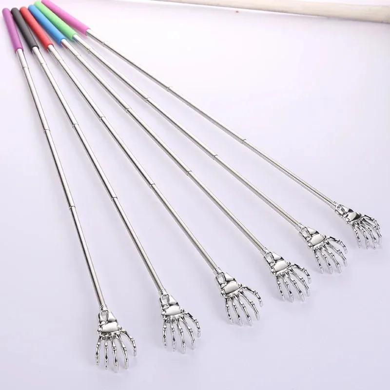 Stainless Steel Ghost Hand Massager Telescopic Head Scratcher Itch Reliever Stress Relief Tool for Adults