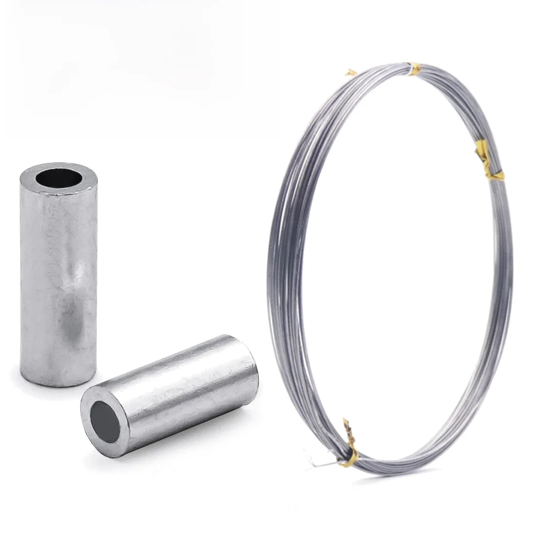 FishTrip-Lot de 20 étuis de pêche 5 à 50lb, 10m, fil en acier inoxydable, sans batterie