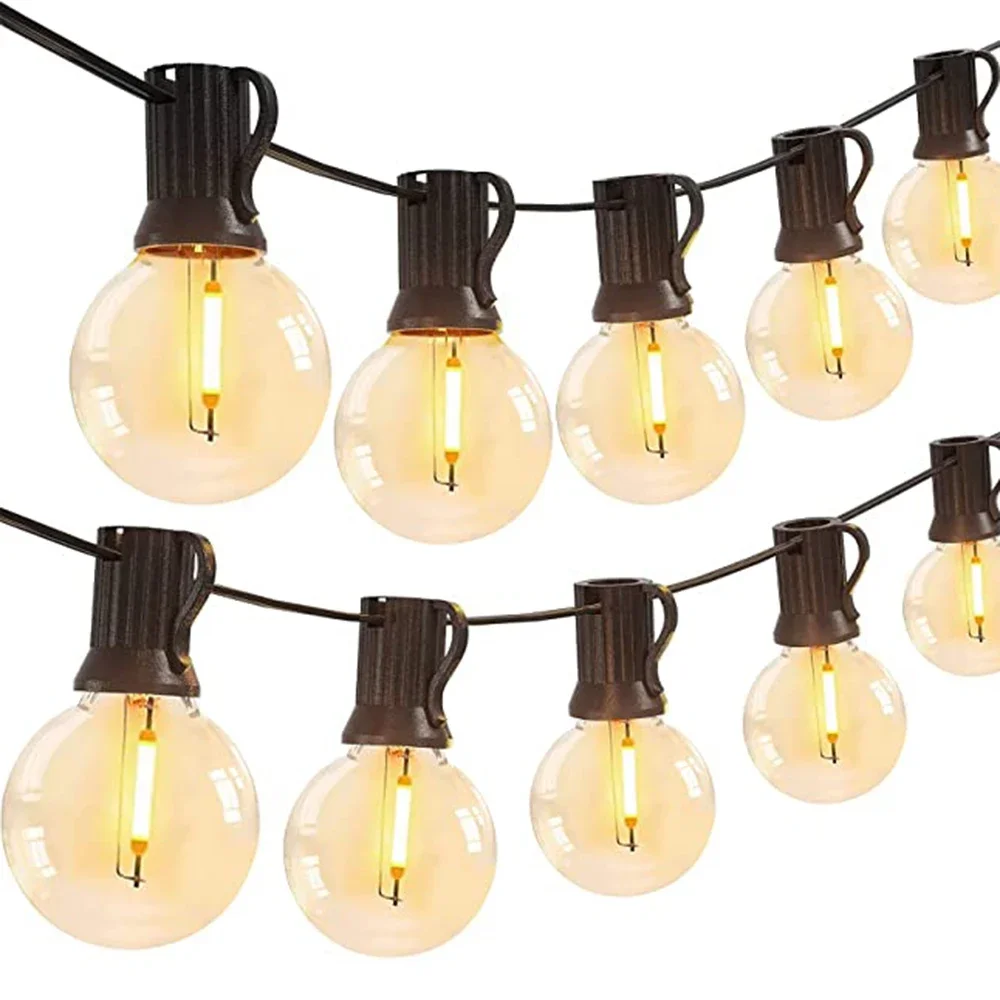 G40 Outdoor Lichtslingers LED Party Garland Dimbare Globe Lampen Fairy Lamp Voor Straat Patio Tuin Camping Terras Decoratie - afbeelding 2