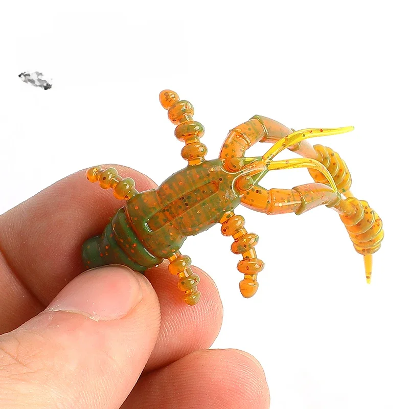 2023 nouveau leurre homard 7.2 cm/4.7 cm larve appât souple homard leurre souple leurres de pêche attrayant crevette odeur sel Wobbler