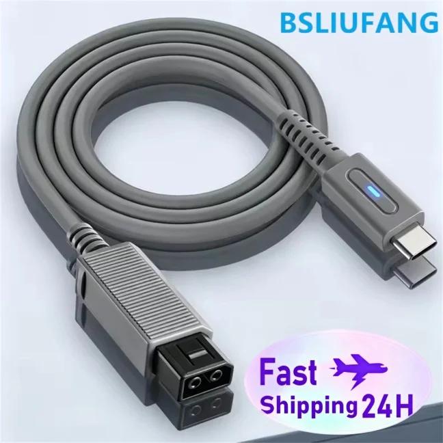 1.8m Type C Charge Cable for Wii Console 45W PD USB C Gaming Power Supply Cord for Nintendo Wii Charge Game Console LED Wire