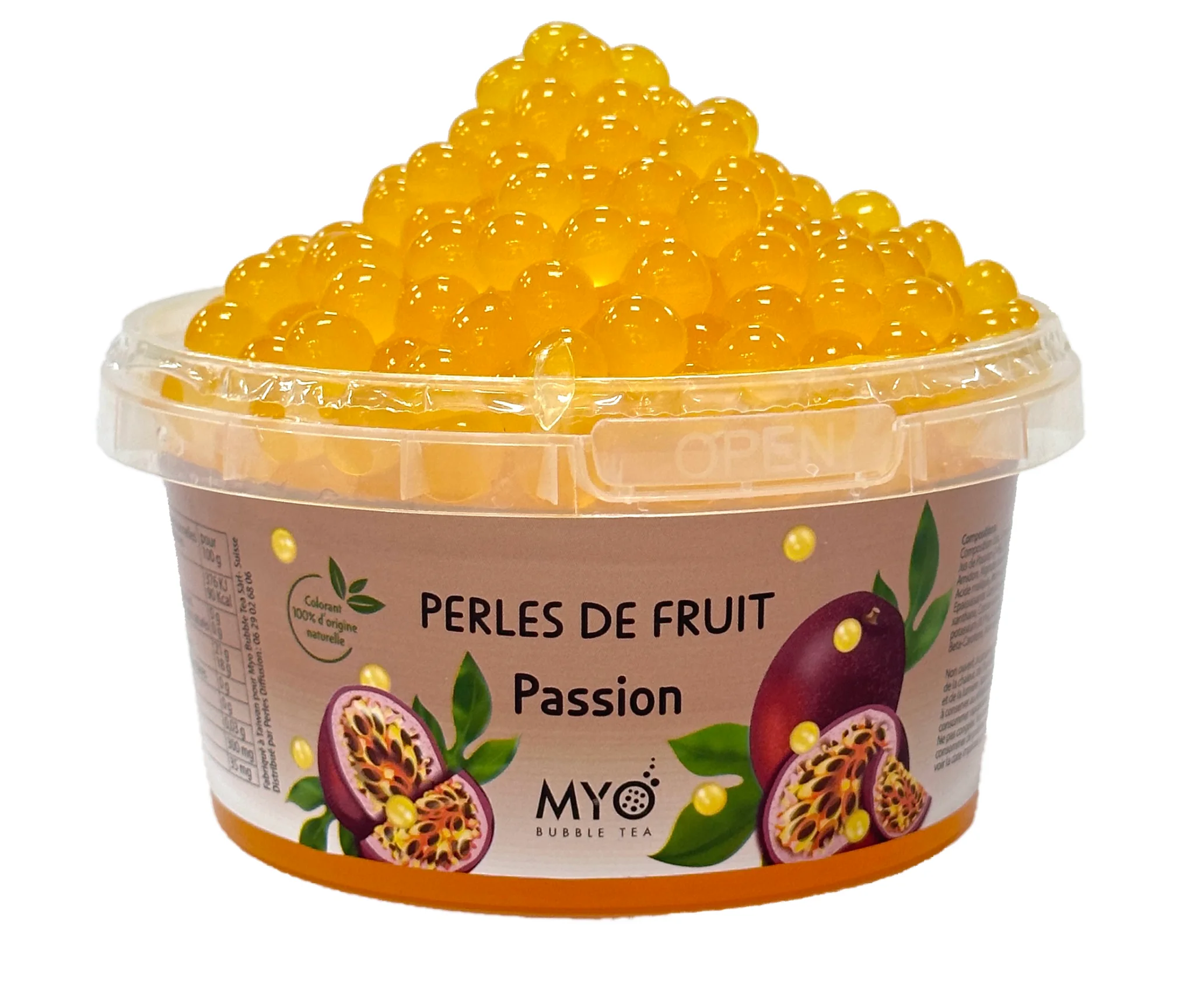 Perlas de fruta Bobba para el té de burbujas con sabor a pasión